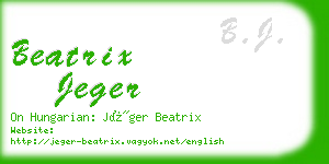 beatrix jeger business card